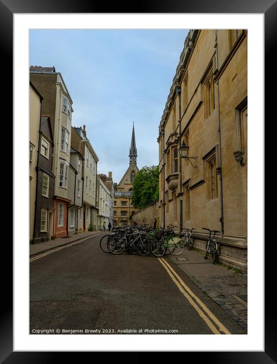 Oxford Streets Framed Mounted Print by Benjamin Brewty