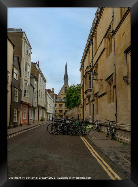 Oxford Streets Framed Print by Benjamin Brewty