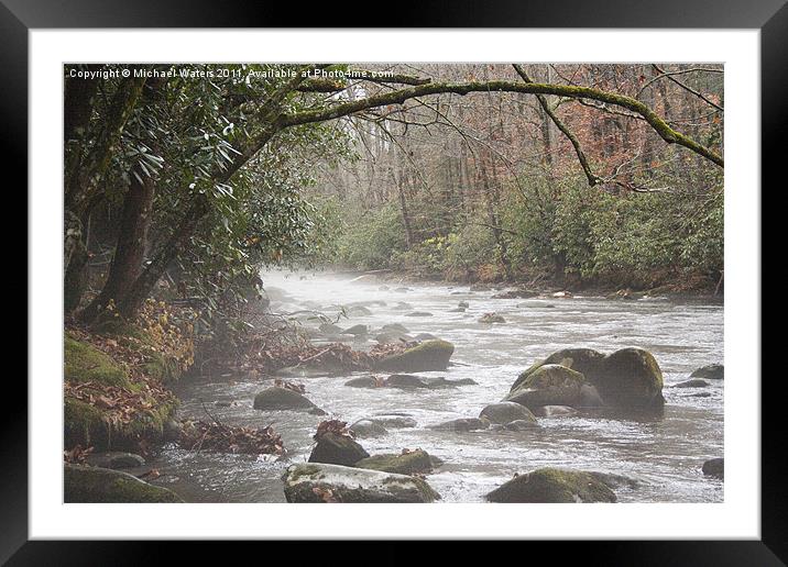 Fog on the River Framed Mounted Print by Michael Waters Photography