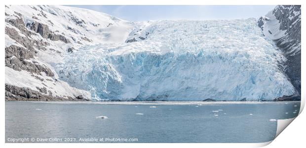 Panorama of Beloit Tidewater Glacier in Blackstone Bay, Prince William Sound, Alaska, USA Print by Dave Collins