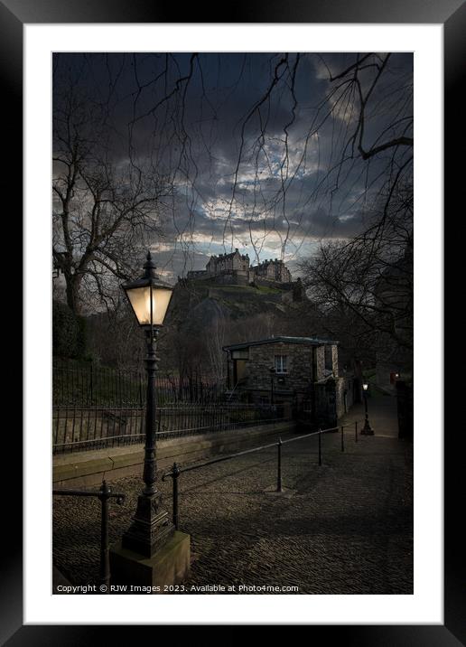 Edinburgh and the Castle from Princes Street Framed Mounted Print by RJW Images