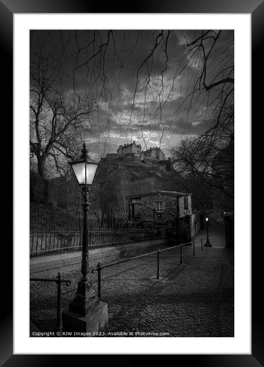 Edinburgh Castle Framed Mounted Print by RJW Images