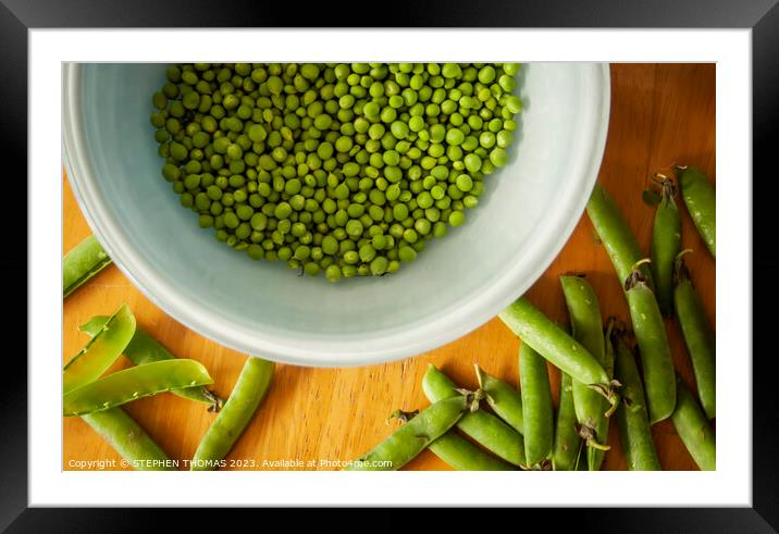 Shelling Peas Framed Mounted Print by STEPHEN THOMAS