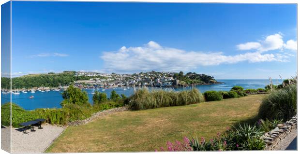 Polruan from the Harbour Hotel, Fowey Canvas Print by Maggie McCall
