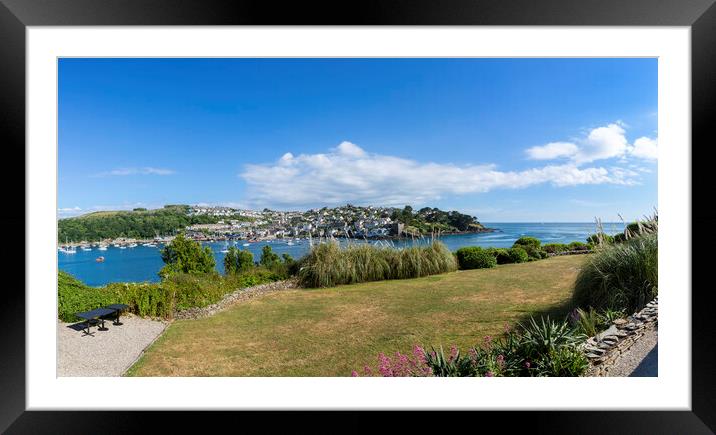 Polruan from the Harbour Hotel, Fowey Framed Mounted Print by Maggie McCall
