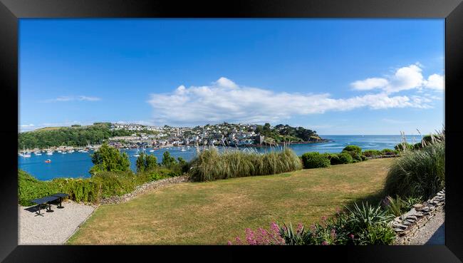 Polruan from the Harbour Hotel, Fowey Framed Print by Maggie McCall