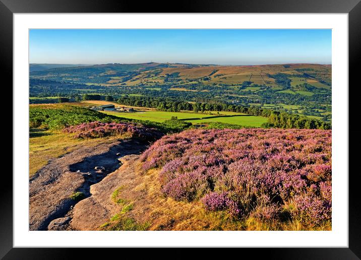 View from Bamford Edge Framed Mounted Print by Darren Galpin