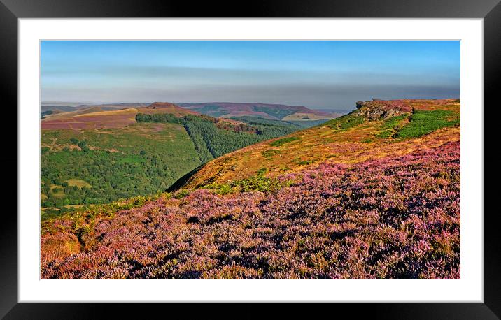 Win Hill and Bamford Edge Framed Mounted Print by Darren Galpin