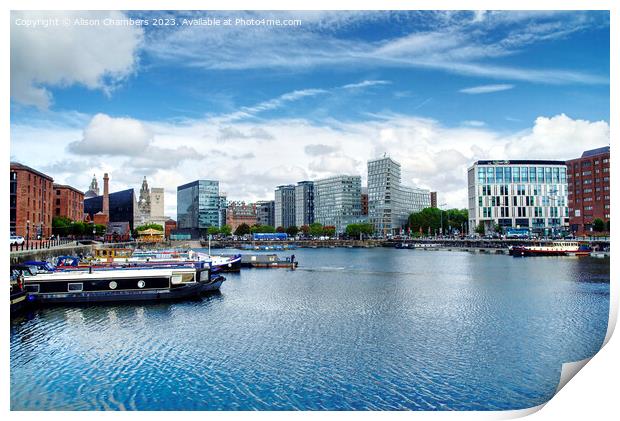 Salthouse Dock Liverpool  Print by Alison Chambers