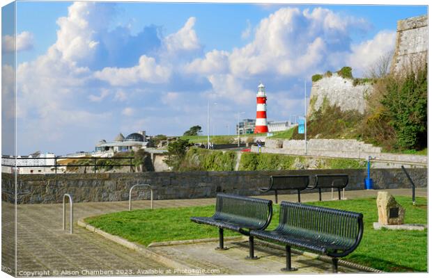 Plymouth Hoe Canvas Print by Alison Chambers