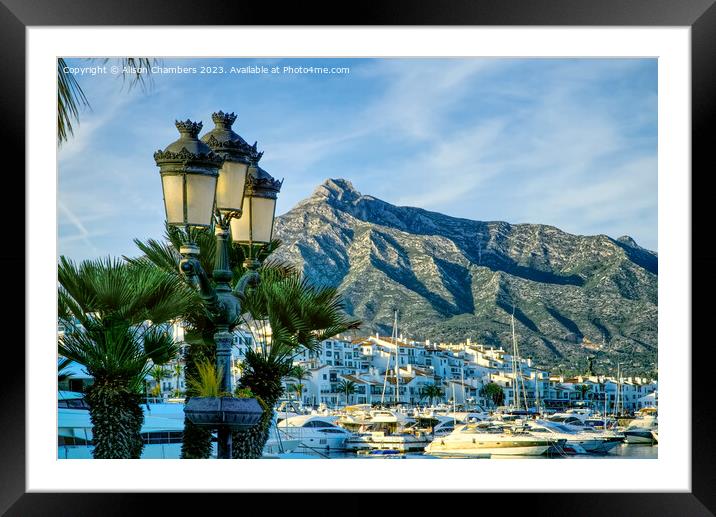 Puerto Banus Marbella Framed Mounted Print by Alison Chambers