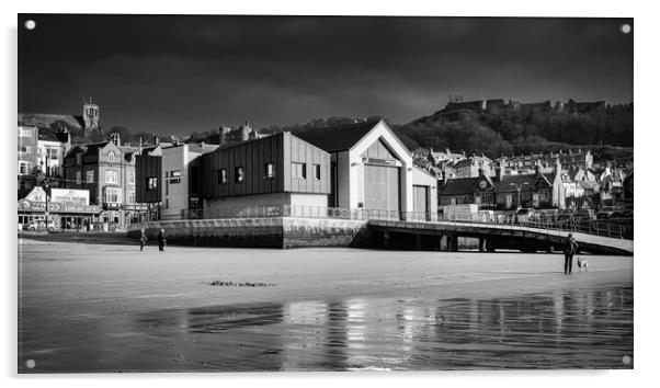 Scarborough Black and White Acrylic by Tim Hill