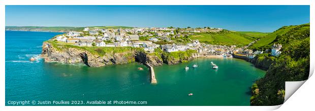 Port Isaac panorama, Cornwall  Print by Justin Foulkes