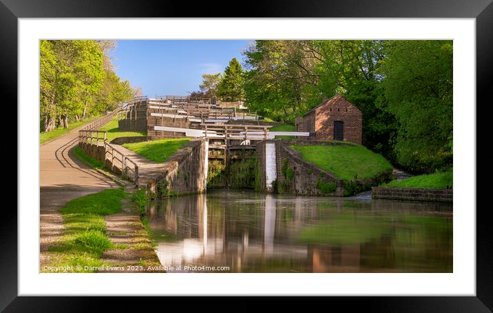Bingley Five Rise Framed Mounted Print by Darrell Evans