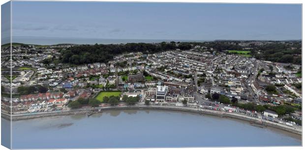 Mumbles village in Swansea Canvas Print by Leighton Collins