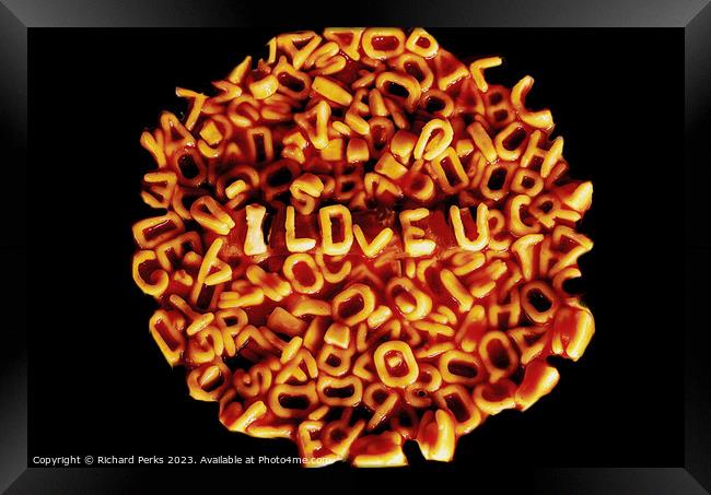 Spaghetti Love! Framed Print by Richard Perks
