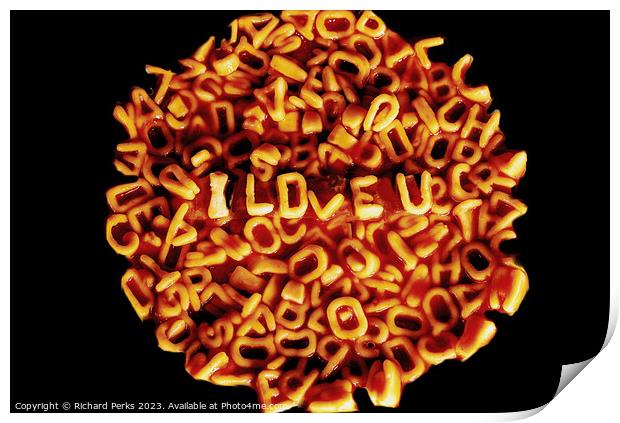 Spaghetti Love! Print by Richard Perks