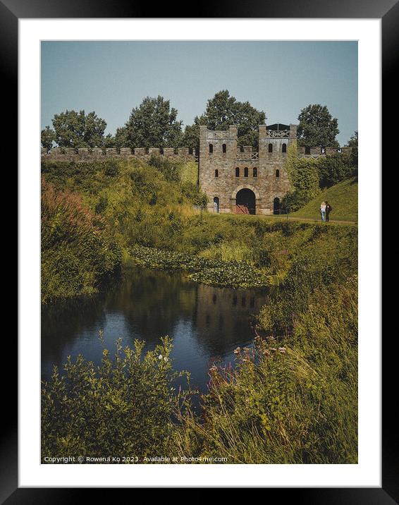 Enchanted LakesideGatehouse of Cardiff Castle  Framed Mounted Print by Rowena Ko
