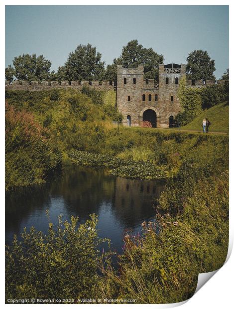 Enchanted LakesideGatehouse of Cardiff Castle  Print by Rowena Ko