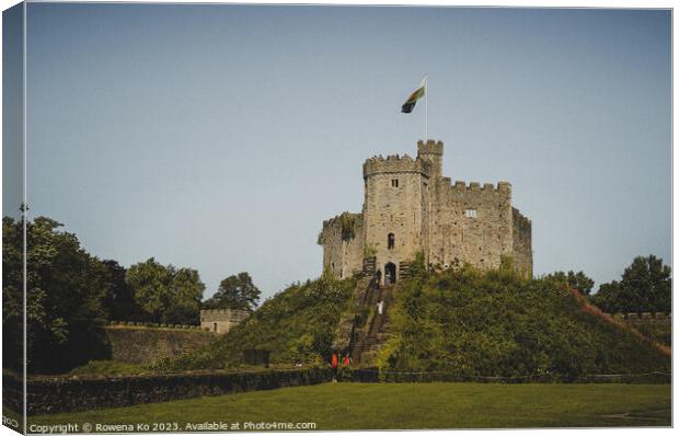 Cardiff Castle: A Verdant Royal Legacy Canvas Print by Rowena Ko