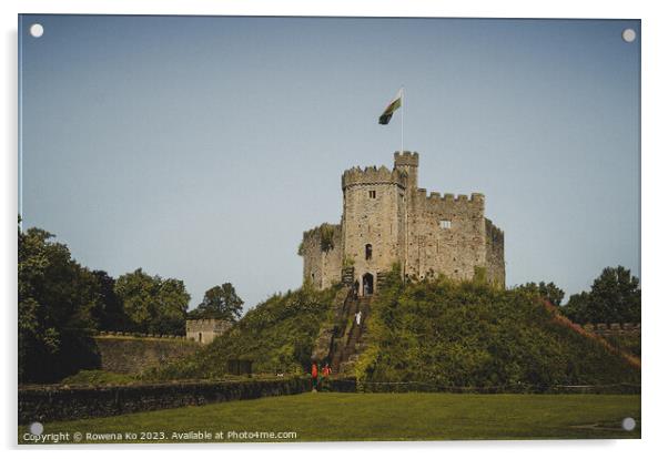 Cardiff Castle: A Verdant Royal Legacy Acrylic by Rowena Ko