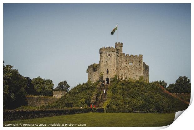 Cardiff Castle: A Verdant Royal Legacy Print by Rowena Ko