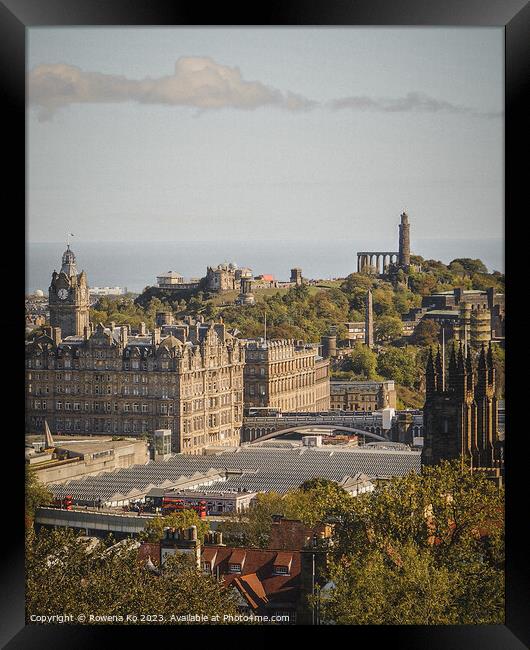 Urban Landscape of Edinburgh Framed Print by Rowena Ko