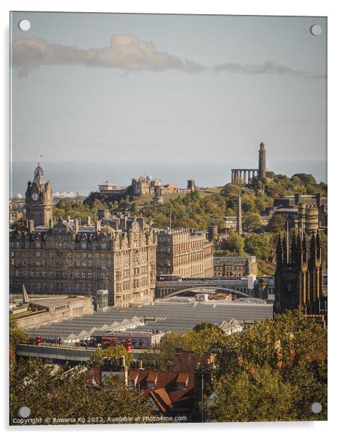 Urban Landscape of Edinburgh Acrylic by Rowena Ko