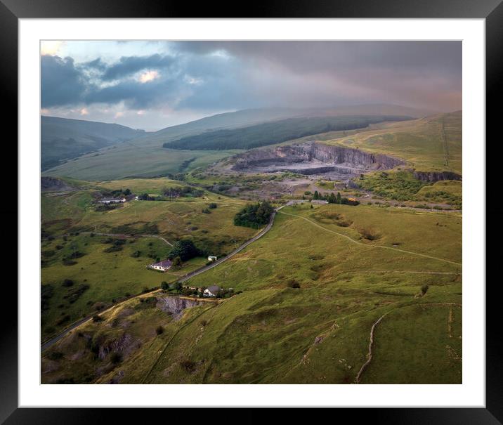 Panoramic view of Penwyllt Framed Mounted Print by Leighton Collins