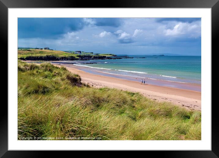 Northern Ireland's Spectacular Bushfoot Beach Framed Mounted Print by jim Hamilton