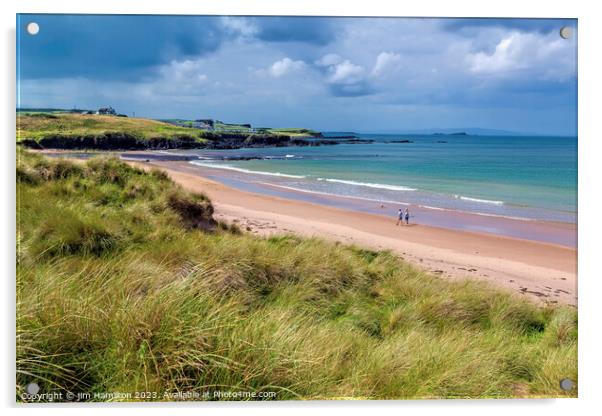 Northern Ireland's Spectacular Bushfoot Beach Acrylic by jim Hamilton