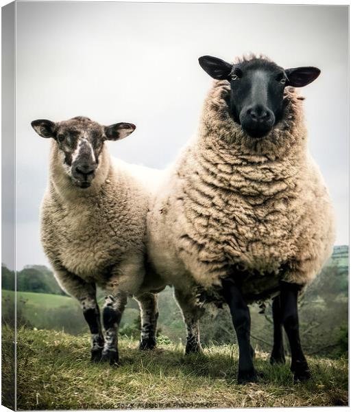Scary sheep Canvas Print by Dave Withington