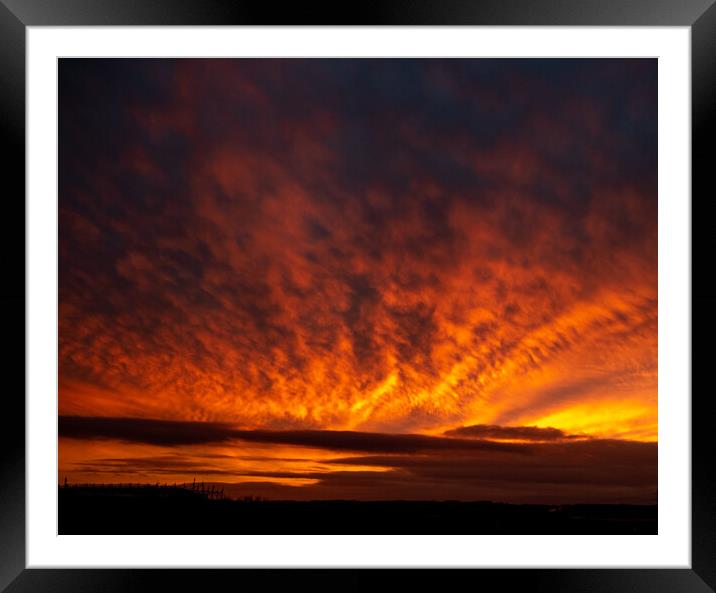 Sunset 30-01 Framed Mounted Print by Dave Withington