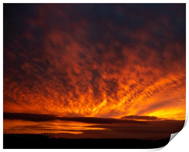 Sunset 30-01 Print by Dave Withington