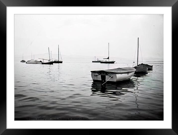 Boats at Aberdovey Framed Mounted Print by Dave Withington
