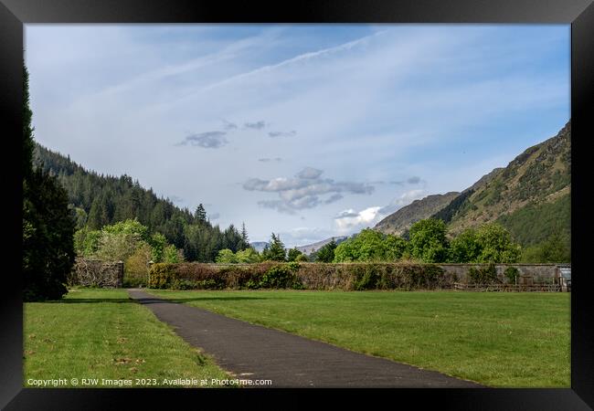 Blue Sky Over Benmore Framed Print by RJW Images