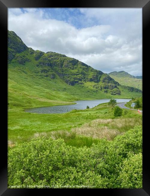 Loch Restil, Cairndow, Scotland Framed Print by Emma Robertson