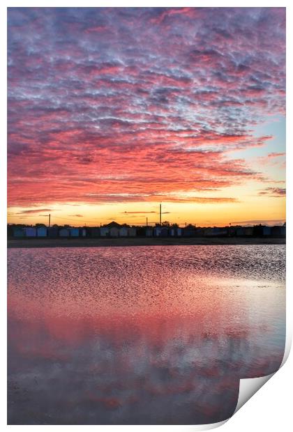 Pre sunrise colours and reflections Brightlingsea  Print by Tony lopez