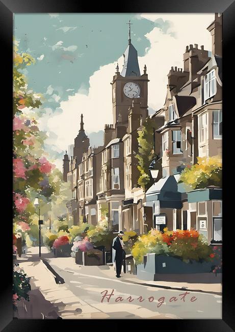 Harrogate Vintage Travel Poster Framed Print by Picture Wizard