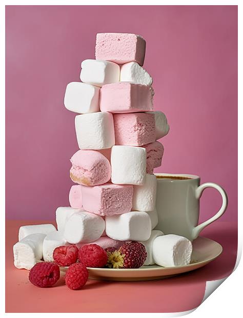 Marshmallow stack Print by Martin Smith