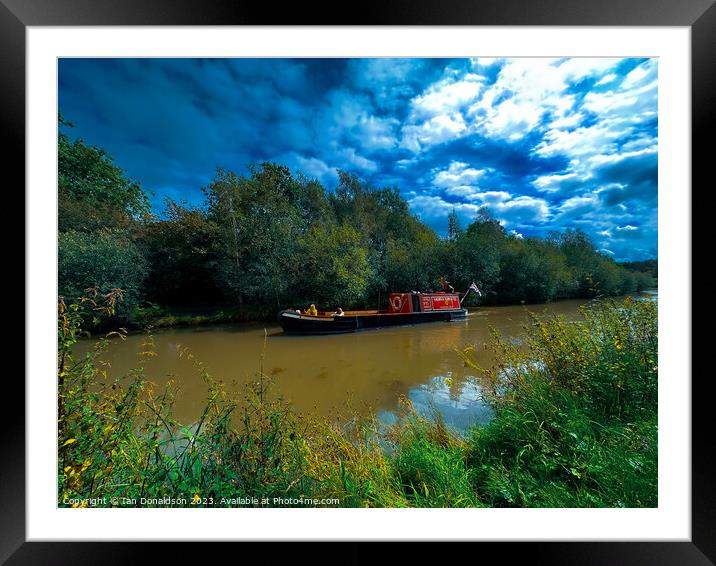 Serene Voyage on Tranquil Waters Framed Mounted Print by Ian Donaldson