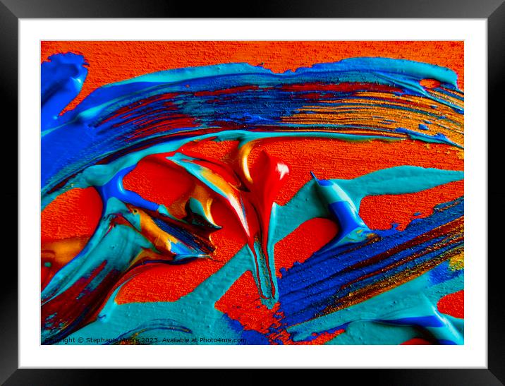 Abstract 734 Framed Mounted Print by Stephanie Moore