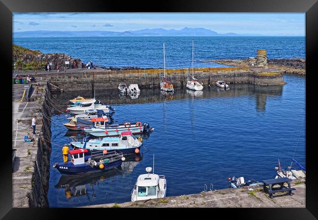Dunure harbour vessels Framed Print by Allan Durward Photography