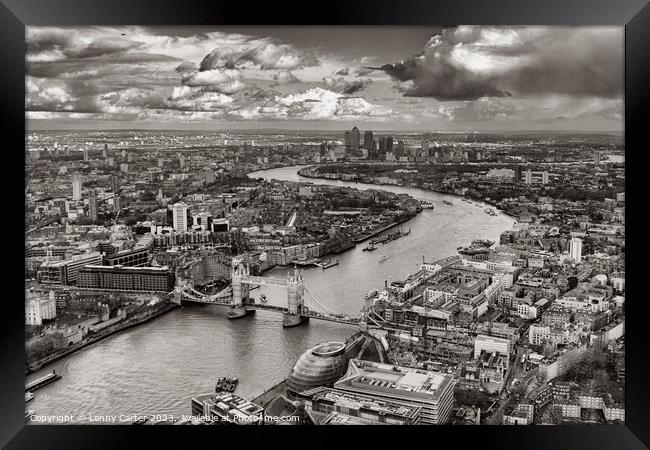 The Shard - The View Framed Print by Lenny Carter
