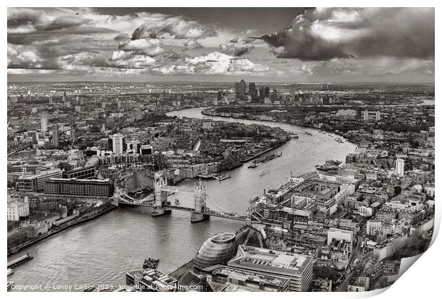 The Shard - The View Print by Lenny Carter