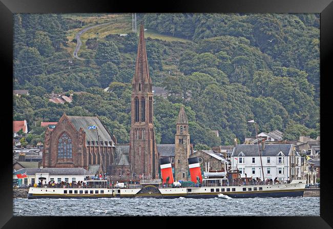 PS Waverley departing Largs, Ayrshire. Framed Print by Allan Durward Photography