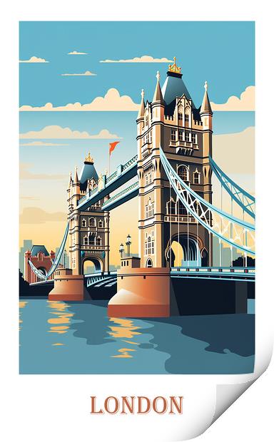 London Travel Poster Print by Steve Smith