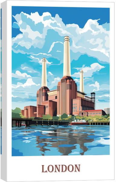 London Travel Poster Canvas Print by Steve Smith