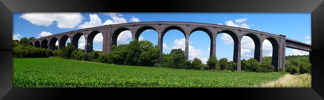 Conisbrough Viaduct Doncaster Panorama  Framed Print by Alison Chambers