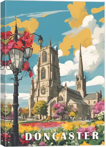 Vintage Travel Poster Doncaster Canvas Print by Picture Wizard